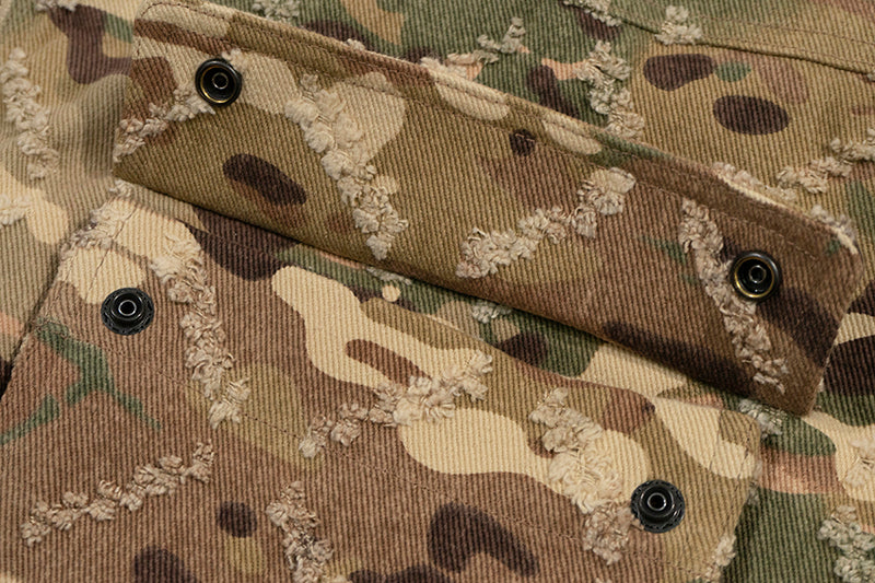 GRAF&WU Vintage Camouflage Leopard Pattern Thick Jacket