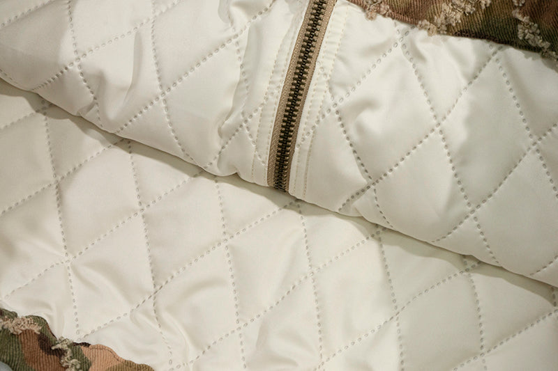 GRAF&WU Vintage Camouflage Leopard Pattern Thick Jacket