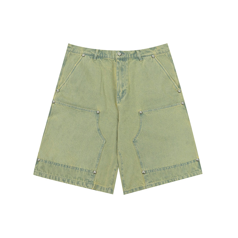 GRAF&WU Shorts Cute Ghost G Letter Logo Shorts Casual Solid Color Cargo Pants Men Women Cotton Shorts Hip-Hop Trend Pants