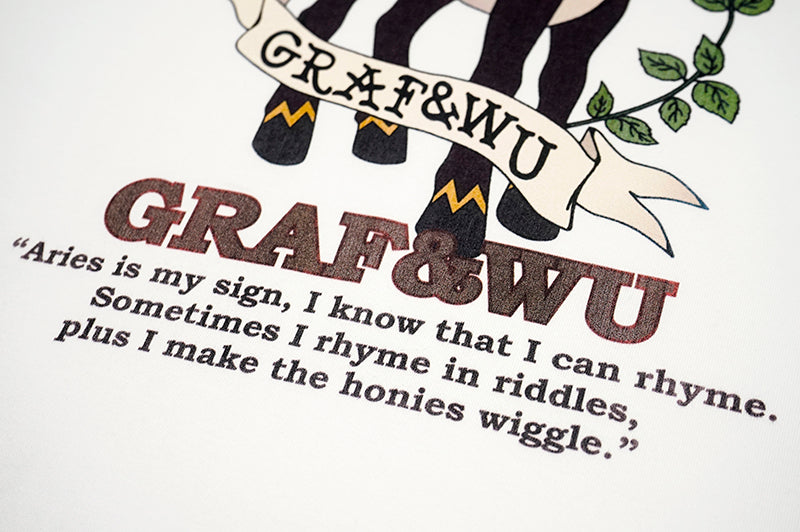 GRAF&WU 12 Signs Rap Lyrics Embroidery Print Long-sleeved Shirt