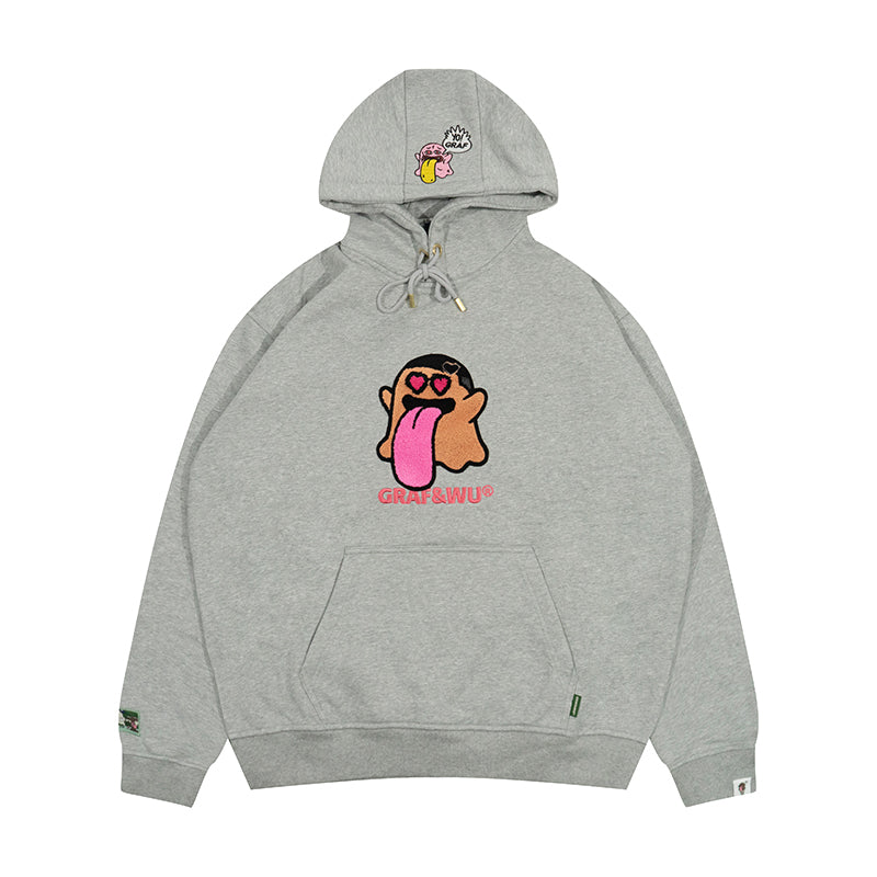 GRAF&WU New School Rapper BooGhost Design Fleece Hoodie