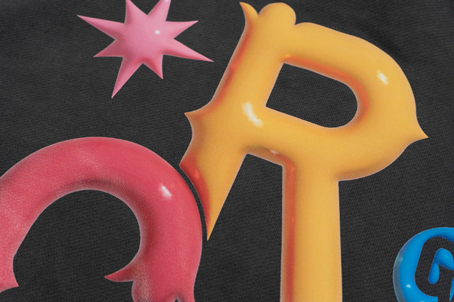 GRAF&WU Expansion Effect Inflatable Visual Printed Fleece Thick Hoodie