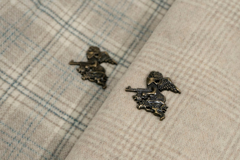 GRAF&WU Leather Collar Luxury Wool Retro Plaid Detroit Jacket