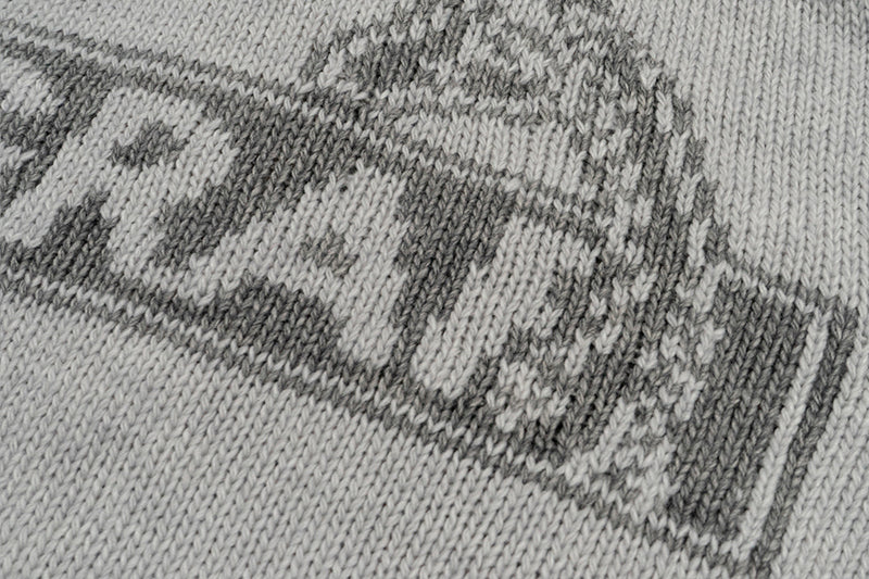 GRAF&WU Giraffe Logo Sweater Knit Zip-Up Coat - Premium Streetwear