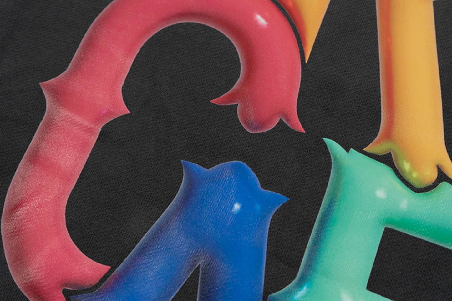 GRAF&WU Expansion Effect Inflatable Visual Printed Fleece Thick Hoodie