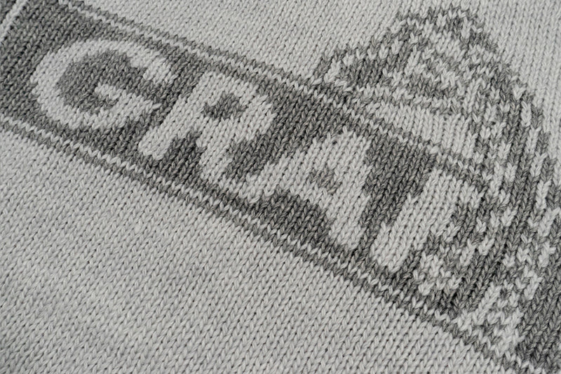 GRAF&WU Giraffe Logo Sweater Knit Zip-Up Coat - Premium Streetwear