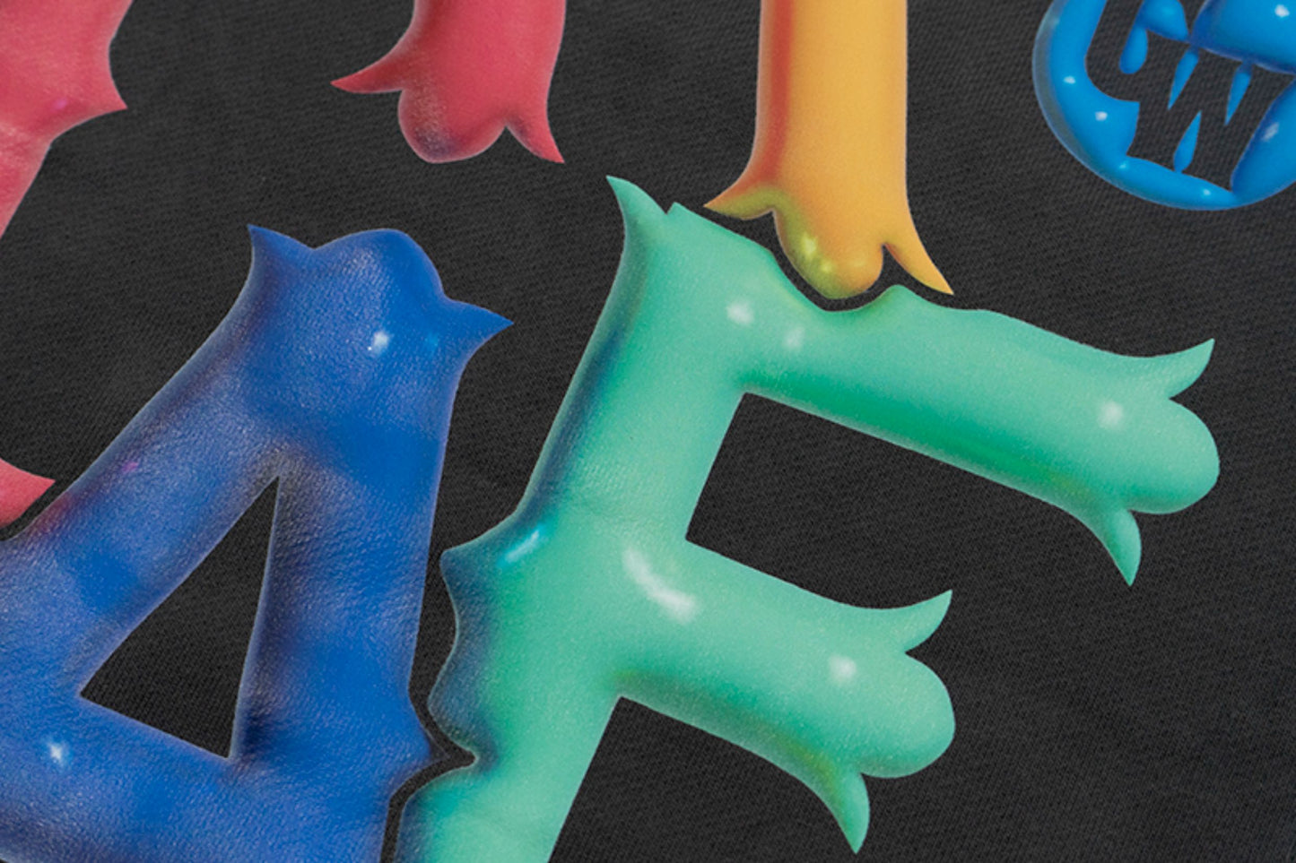 GRAF&WU Expansion Effect Inflatable Visual Printed Fleece Thick Hoodie