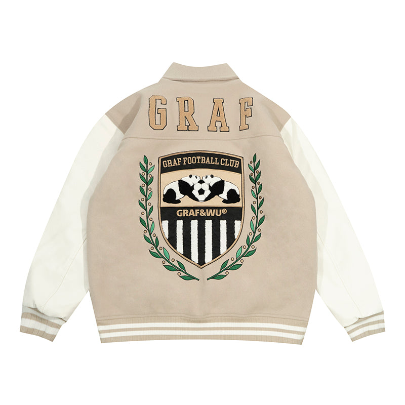 GRAF&WU Blokecore Floral Leather Sleeve Jacket