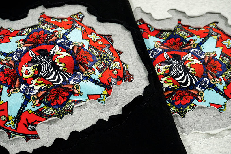 GRAF&WU Classic Erosion 2.0 3D Design Casual Fleece Crew Neck Sweatshirt