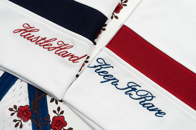 GRAF&WU T-shirt【Football Club】Floral Embroidery Short Sleeve Ice Hockey Sports Mesh Jersey Men's Breathable Cool Summer Short Sleeves