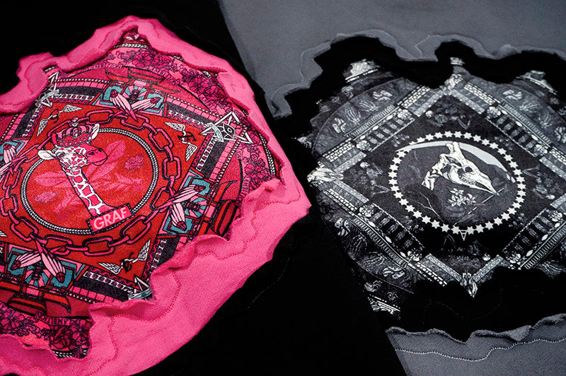 GRAF&WU Classic Erosion 2.0 3D Design Casual Fleece Crew Neck Sweatshirt