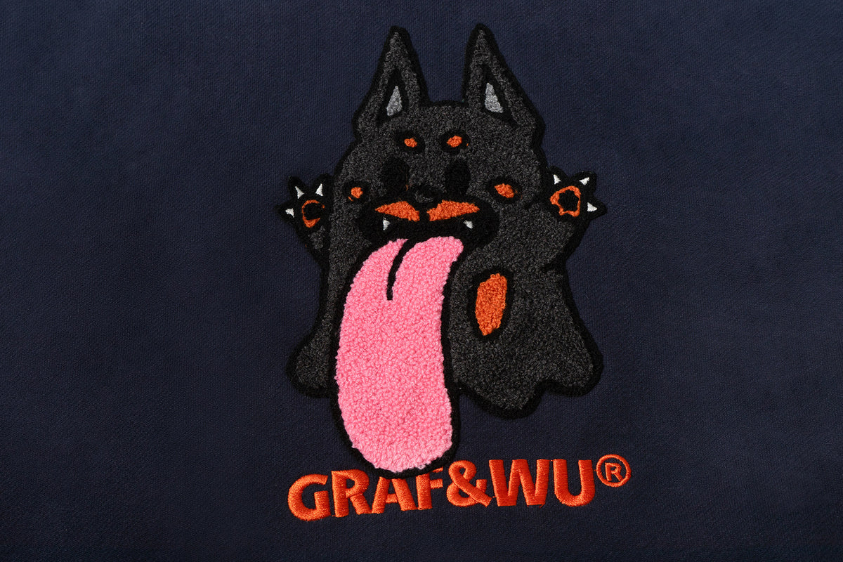 GRAF&WU Chinese Zodiac Character Loose-Fit Hoodie