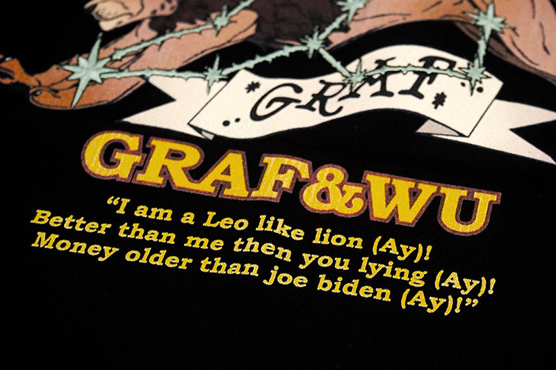 GRAF&WU 12 Signs Rap Lyrics Embroidery Print Long-sleeved Shirt