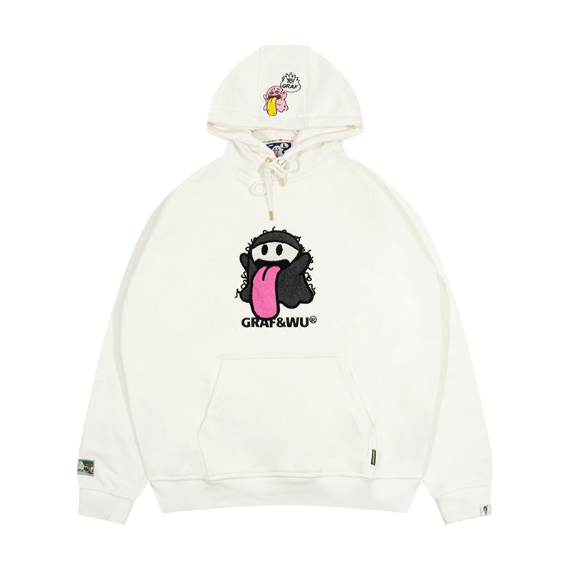 GRAF&WU New School Rapper BooGhost Design Fleece Hoodie