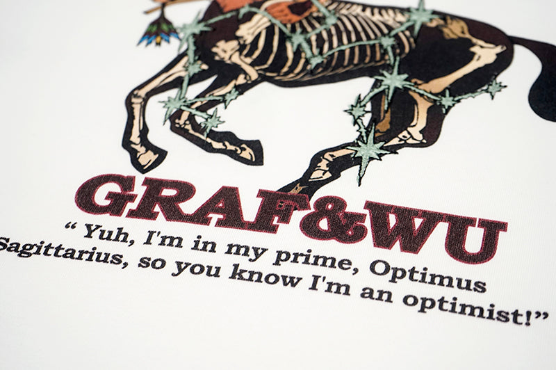 GRAF&WU 12 Signs Rap Lyrics Embroidery Print Long-sleeved Shirt