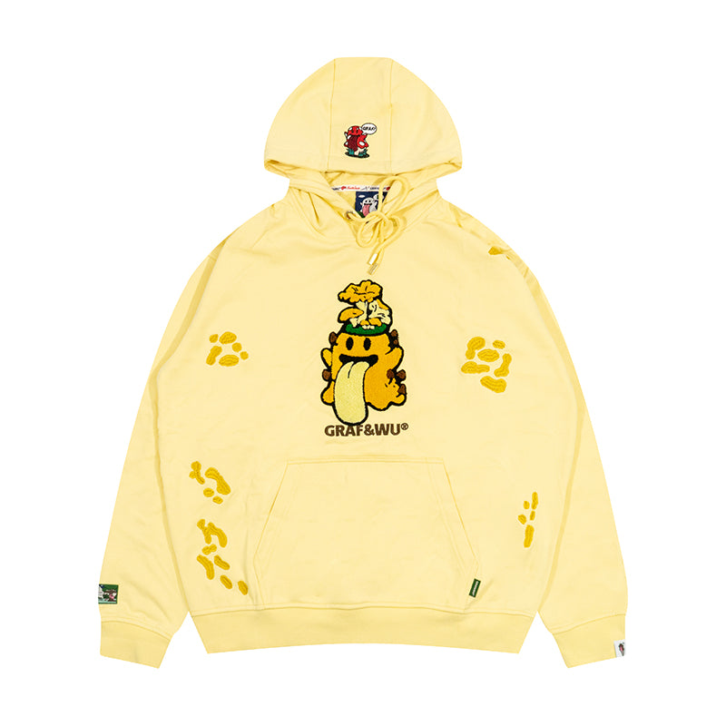 GRAF&WU Magic Mushroom Embroidery BooGhost2.0 Thin Hoodie