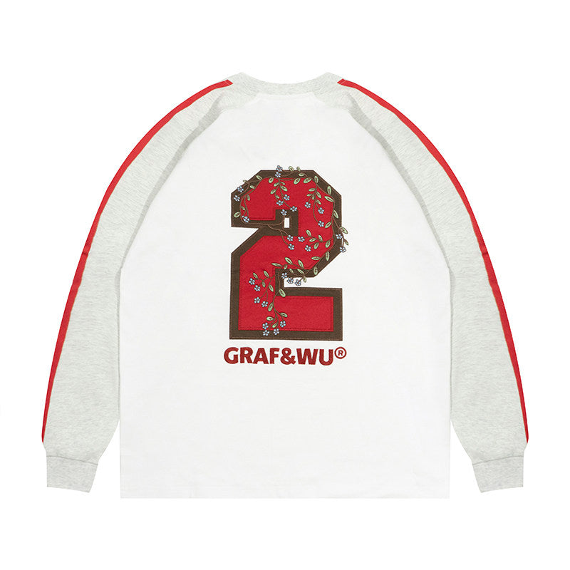 GRAF&WU Football Club Bloke core Floral Embroidery Long-Sleeve T-Shirt