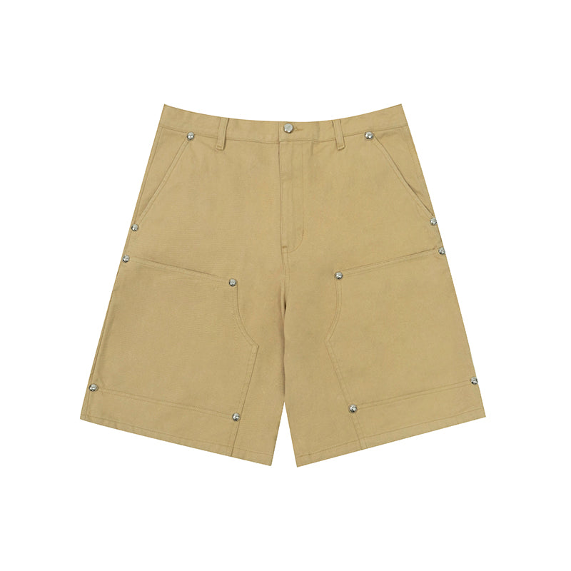 GRAF&WU Shorts Cute Ghost G Letter Logo Shorts Casual Solid Color Cargo Pants Men Women Cotton Shorts Hip-Hop Trend Pants