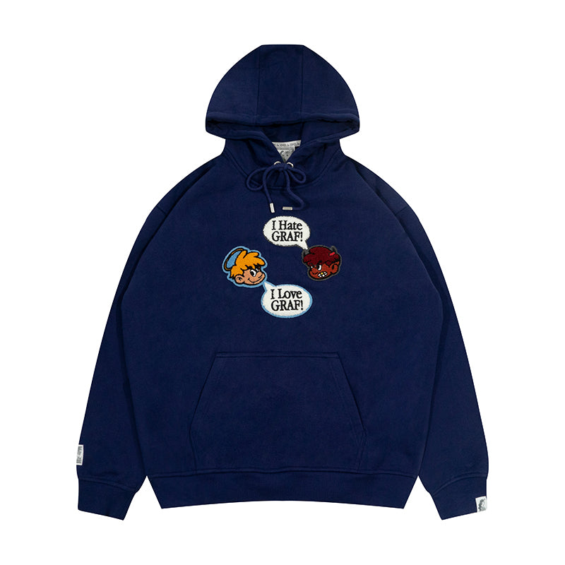 GRAF&WU 9 Relationships Love Family Friend Fleece Hoodie