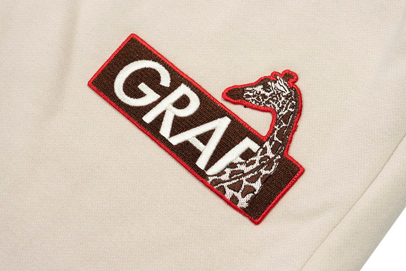 GRAF&WU Football Club Blokecore Floral Angel Devil Fleece Casual Pants