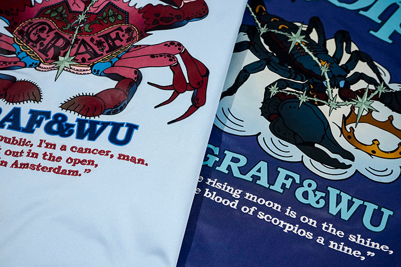 GRAF&WU 12 Signs Hip-hop Lyrics Embroidery Print Windproof Coach Jacket