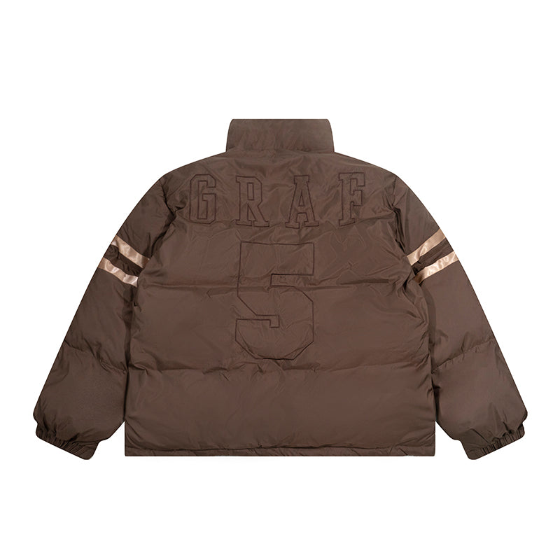 GRAF&WU Blokecore Floral Embroidery Thick Cotton-padded Coat