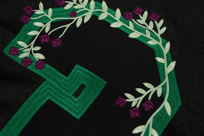 GRAF&WU T-shirt【Football Club】Floral Embroidery Short Sleeve Ice Hockey Sports Mesh Jersey Men's Breathable Cool Summer Short Sleeves