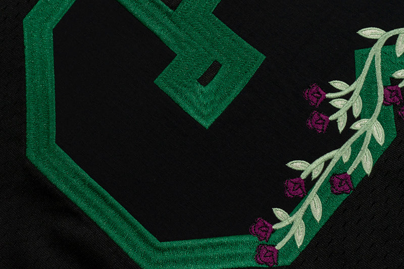 GRAF&WU T-shirt【Football Club】Floral Embroidery Short Sleeve Ice Hockey Sports Mesh Jersey Men's Breathable Cool Summer Short Sleeves
