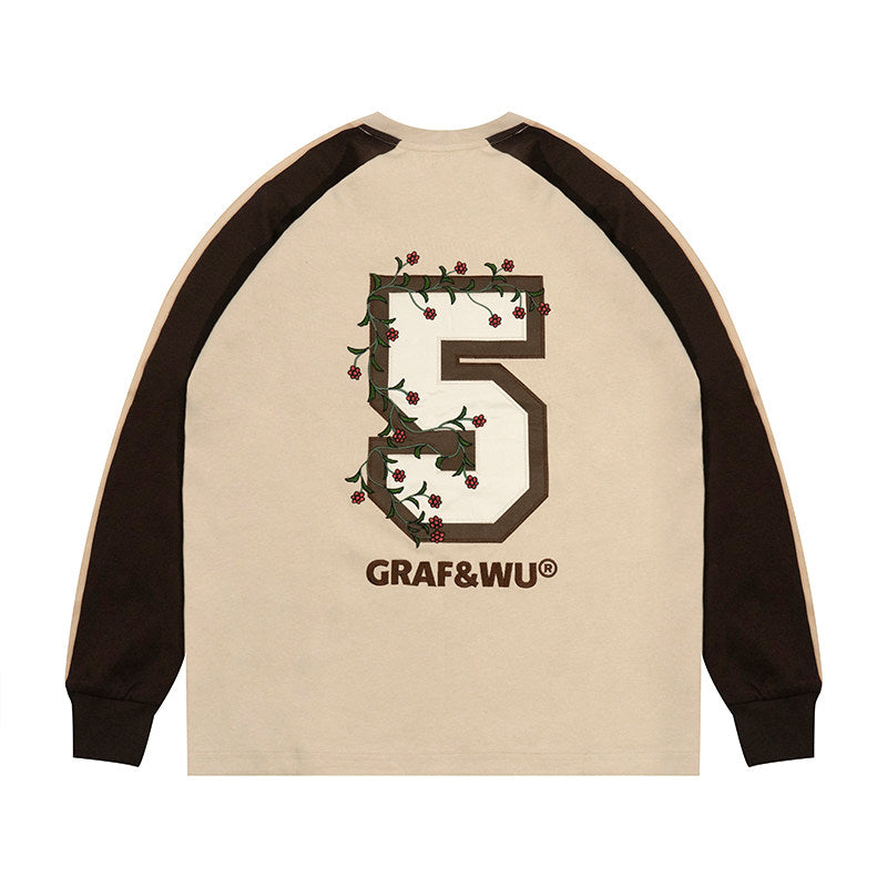 GRAF&WU Football Club Bloke core Floral Embroidery Long-Sleeve T-Shirt