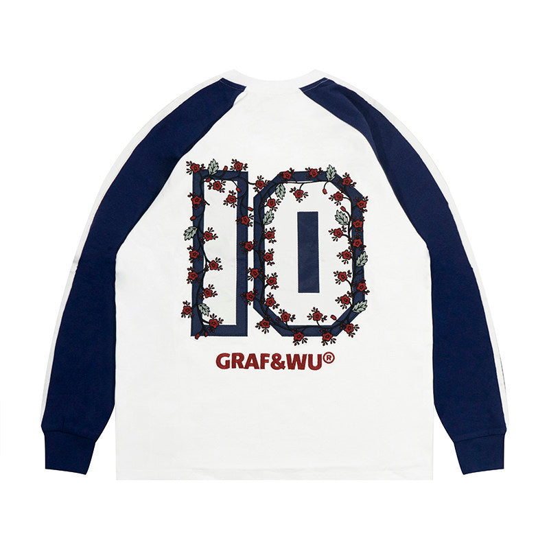 GRAF&WU Football Club Bloke core Floral Embroidery Long-Sleeve T-Shirt