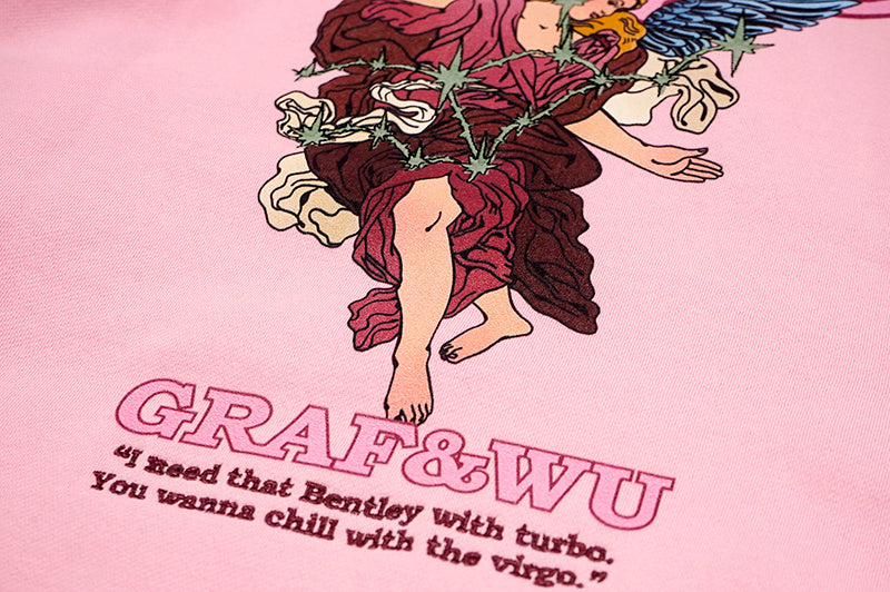 GRAF&WU 12 Constellation Rap Lyrics Embroidery Print Hoodie