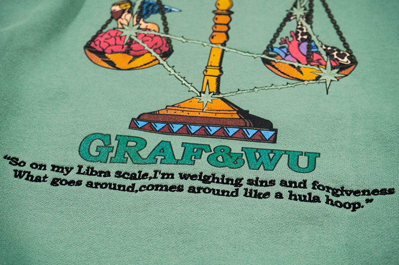 GRAF&WU 12 Constellation Rap Lyrics Embroidery Print Hoodie