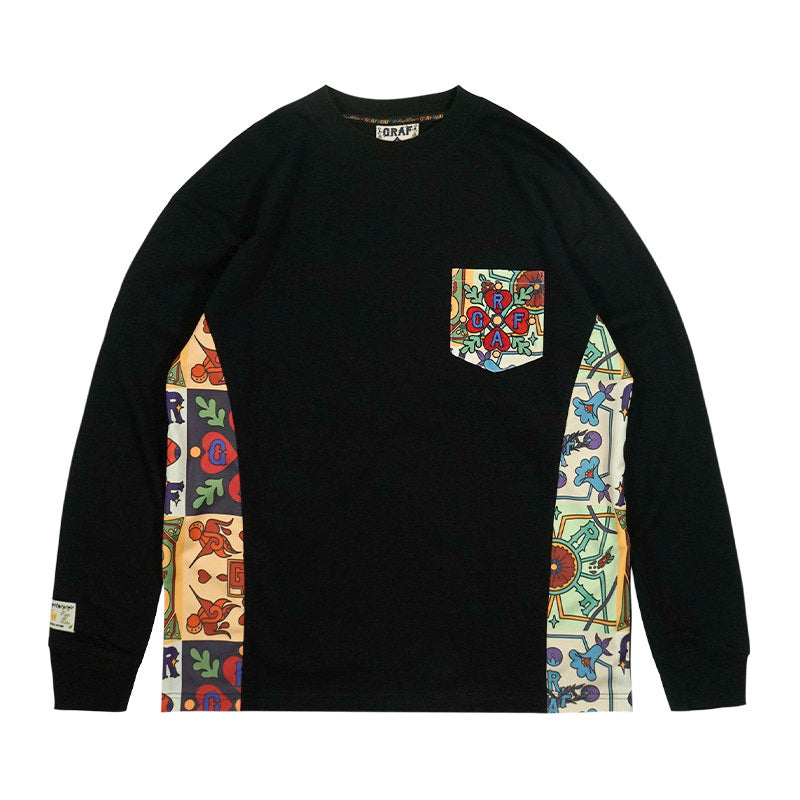 GRAF&WU Vintage Fashion Graphic Long Sleeve Tee