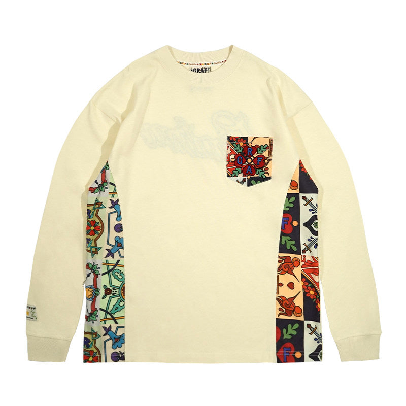 GRAF&WU Vintage Fashion Graphic Long Sleeve Tee