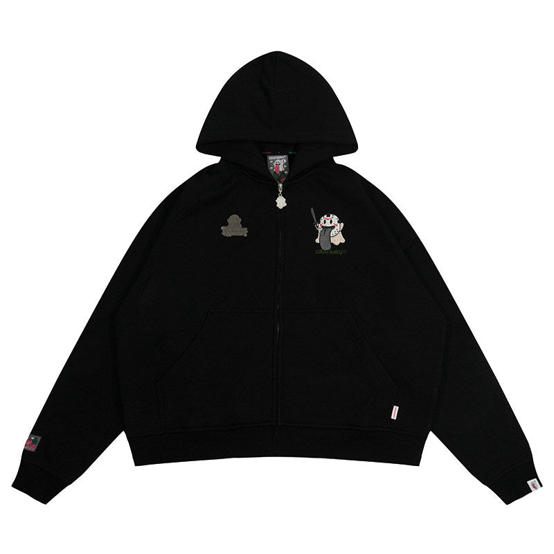 GRAF&WU Halloween Medusa Fairy Zombie Kappa Cute Ghost Zip-up Hoodie