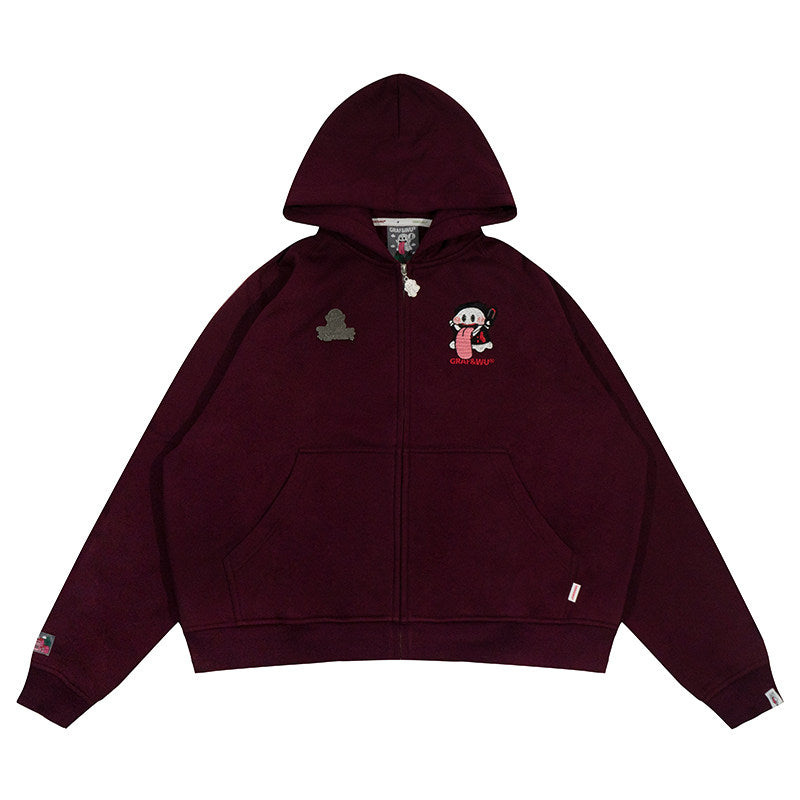 GRAF&WU Halloween Medusa Fairy Zombie Kappa Cute Ghost Zip-up Hoodie