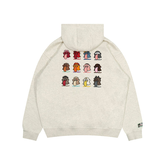 GRAF&WU New School 12 Rap Ghost Embroidered Hoodie