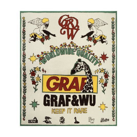 GRAF&WU Giraffe Angel Graphic Design Oversized Plush Throw Blanket | Cozy Sofa Blanket