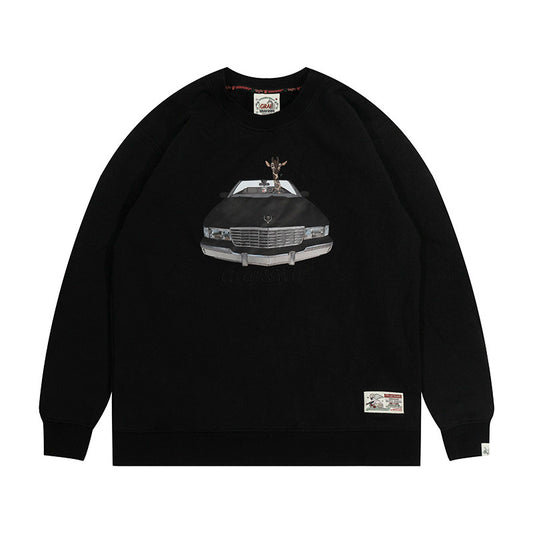GRAF&WU Vintage Car Graphic Crewneck Sweatshirt | Unisex Oversized