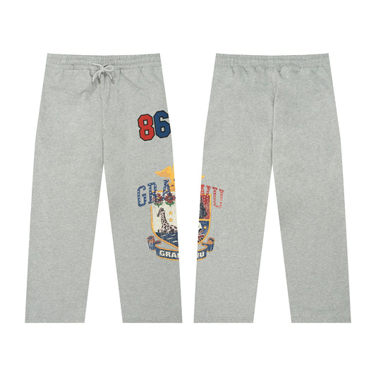 GRAF&WU Vintage Badge Graphic Oversize Sweatpants