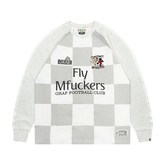 GRAF&WU Football Club Bloke core Floral Embroidery Long-Sleeve T-Shirt