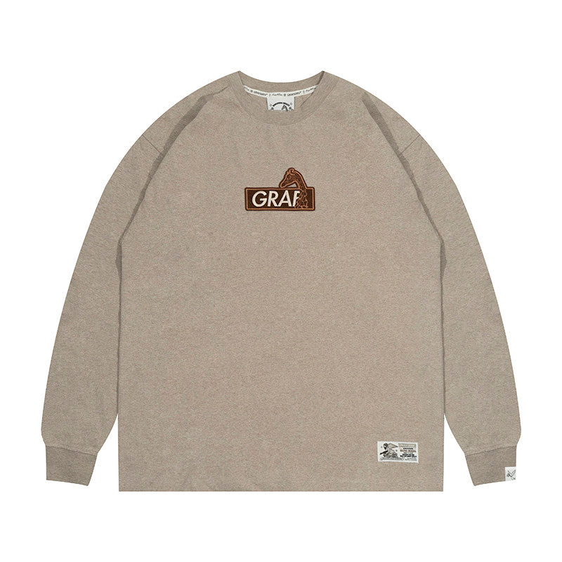 GRAF&WU Classic Giraffe Embroidered Long-Sleeve T-Shirt