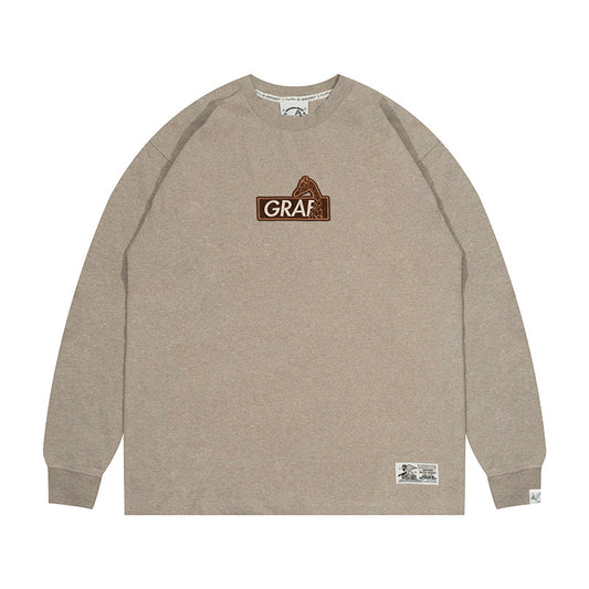 GRAF&WU Classic Giraffe Embroidered Long-Sleeve T-Shirt