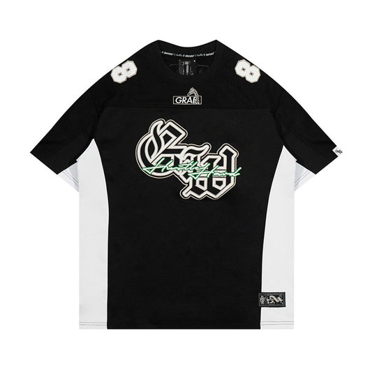 GRAF&WU Old School 88 Blokecore Streetwear Jersey Short-Sleeve T-Shirt