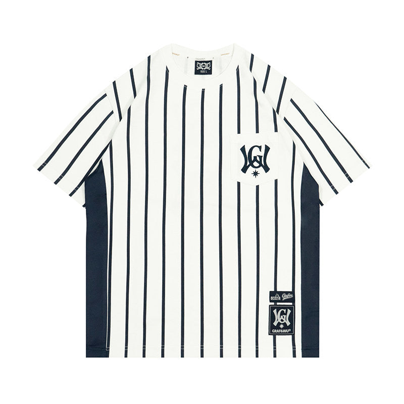 GRAF&WU Baseball League Style Sports Patchwork Design T-shirts