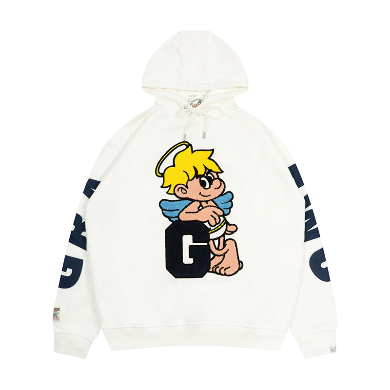 GRAF&WU Angel G Devil W Towel Embroidery Hoodie