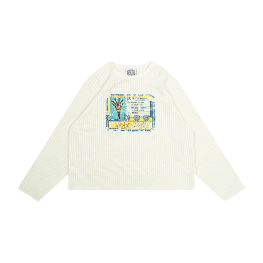 GRAF&WU Tribute Ol Dreadlocks ID Giraffe Frayed Long-sleeved Shirts