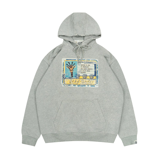 GRAF&WU Tribute Old Dreads ID Giraffe Frayed Hoodie