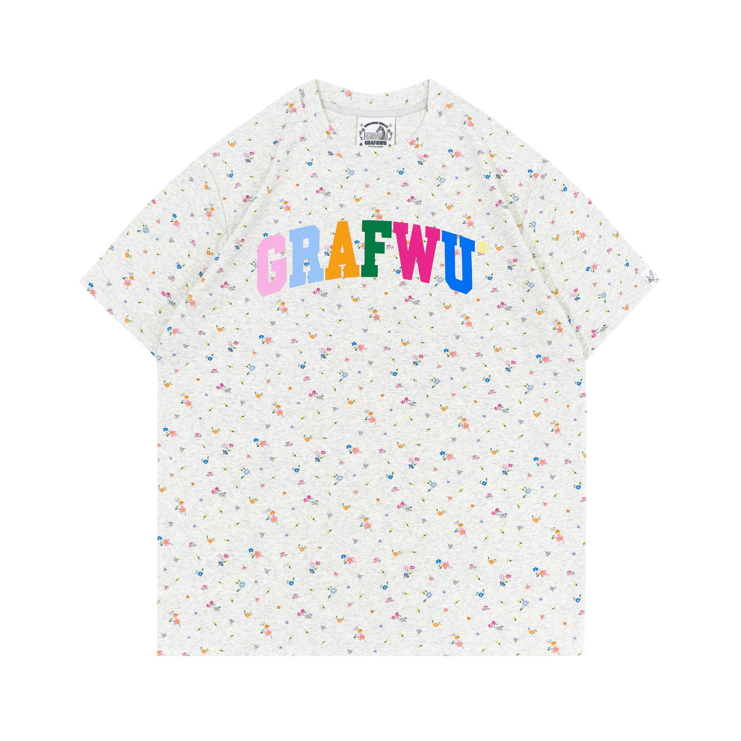 GRAF&WU Mini Floral Leopard Camouflage Print Cotton T-shirt