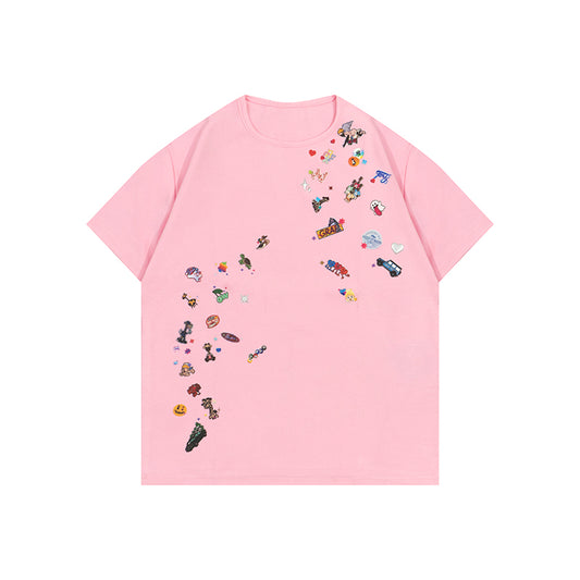 GRAF&WU Y2k Sticker Hot girls T-shirts